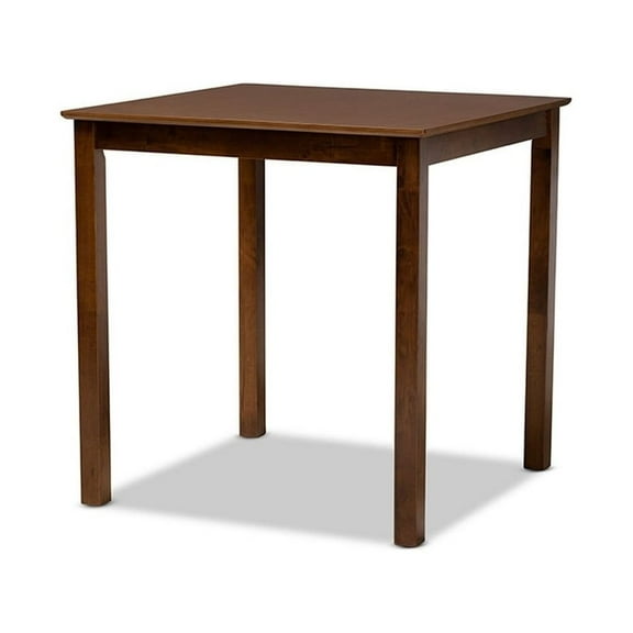 Baxton Studio Lenoir Modern and Contemporary Walnut Brown Finished Wood Counter Height Pub Table