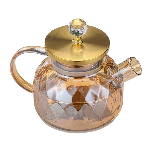 Jarra de té helado, recipiente para jugo, jarra para refrigerador, colador de acero inoxidable, vidrio 195 cm x 15 cm