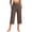 Coffee, variant on Women's Solid Color High Waisted Stretchy Capri Pants, Pull On Golf Yoga Work Capris for Women, Lightweight Breathable Casual Cropped Pants with Side Pockets Black L
