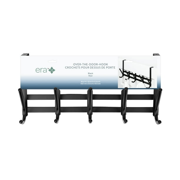 Era Zeus Over the Door Metal 5 Hook Black, 18.11 x 8.70in - Walmart.ca