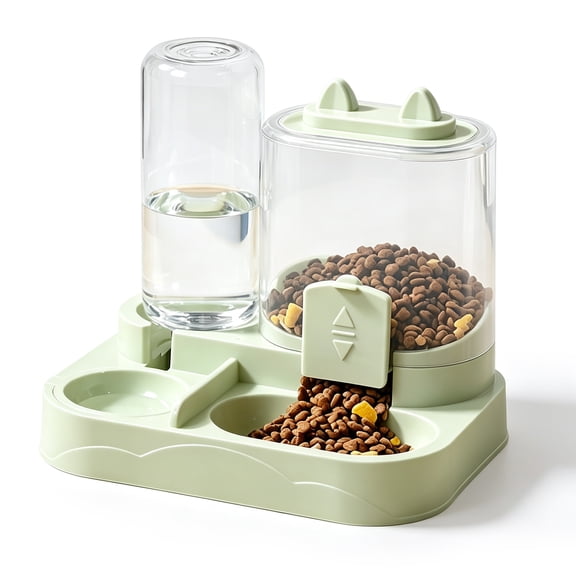 Kitgody Automatic Pet Feeder and Water Dispenser, 700ml Dry Food   400ml Water, Washable, Suitable for Cats and Dogs, with Hair Filter Bowl