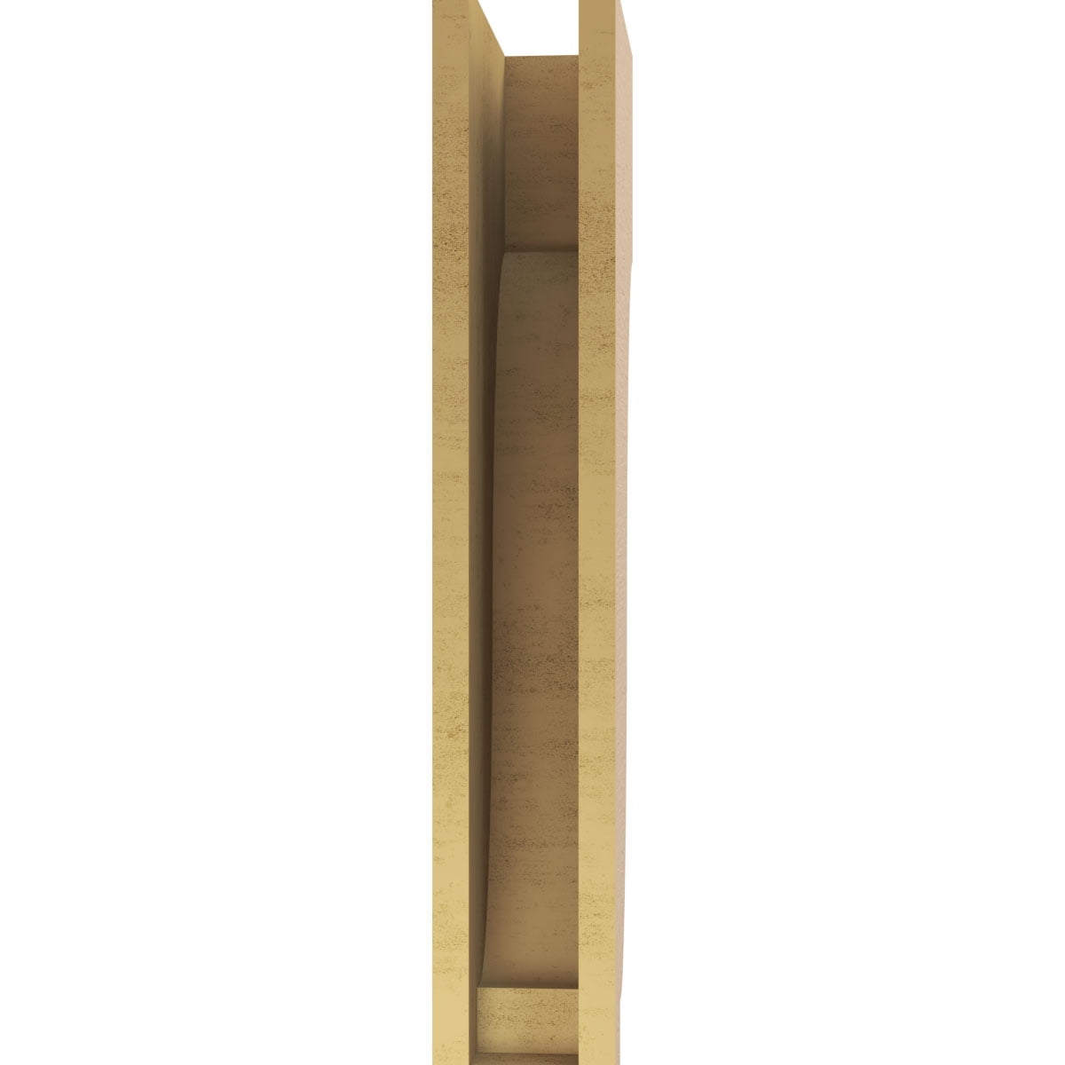 5"W x 10"D x 30"H Thin Van Buren Rough Cedar Woodgrain TimberThane Corbel, Primed Tan