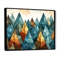 thumbnail image 3 of Designart "Minimalist Christmas Mosaic Green and Orange I" Extra Large Abstract Framed Wall Art - Transitional Green Abstract Minimalism Bedroom Framed Canvas Wall Art, 3 of 7