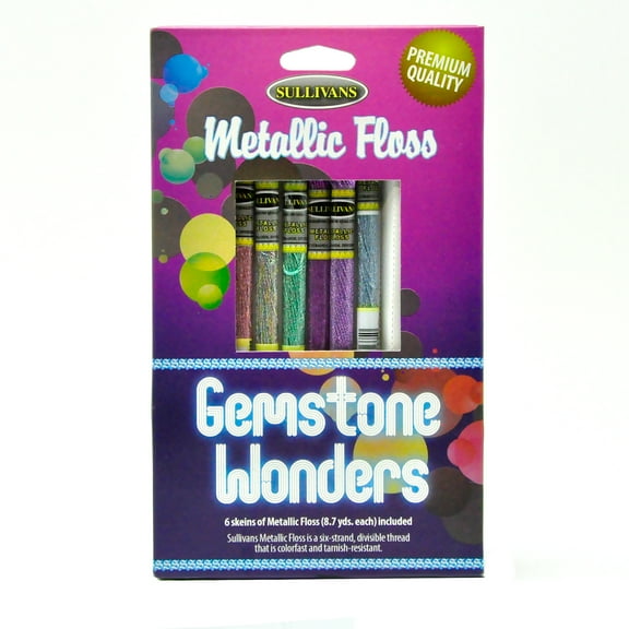 Sullivans Metallic Embroidery Floss Pack - Gemstone Wonders
