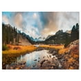 thumbnail image 2 of Rocky Lake Sunset Panorama - Modern Seashore Canvas Art, 2 of 3