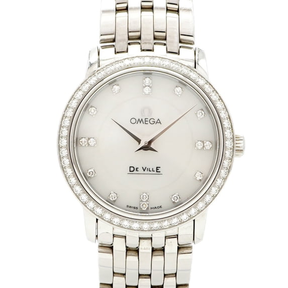 Pre-Owned Omega De Ville 413.15.27.60.55.001 White Dial Women's Watch