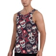 thumbnail image 2 of Fotbe Rose Flowers Pattern Men's Quick Dry Workout Tank Top Gym Muscle Tee Fitness Bodybuilding Sleeveless T Shirt Breathable Workout Shirt-XX-Large, 2 of 9