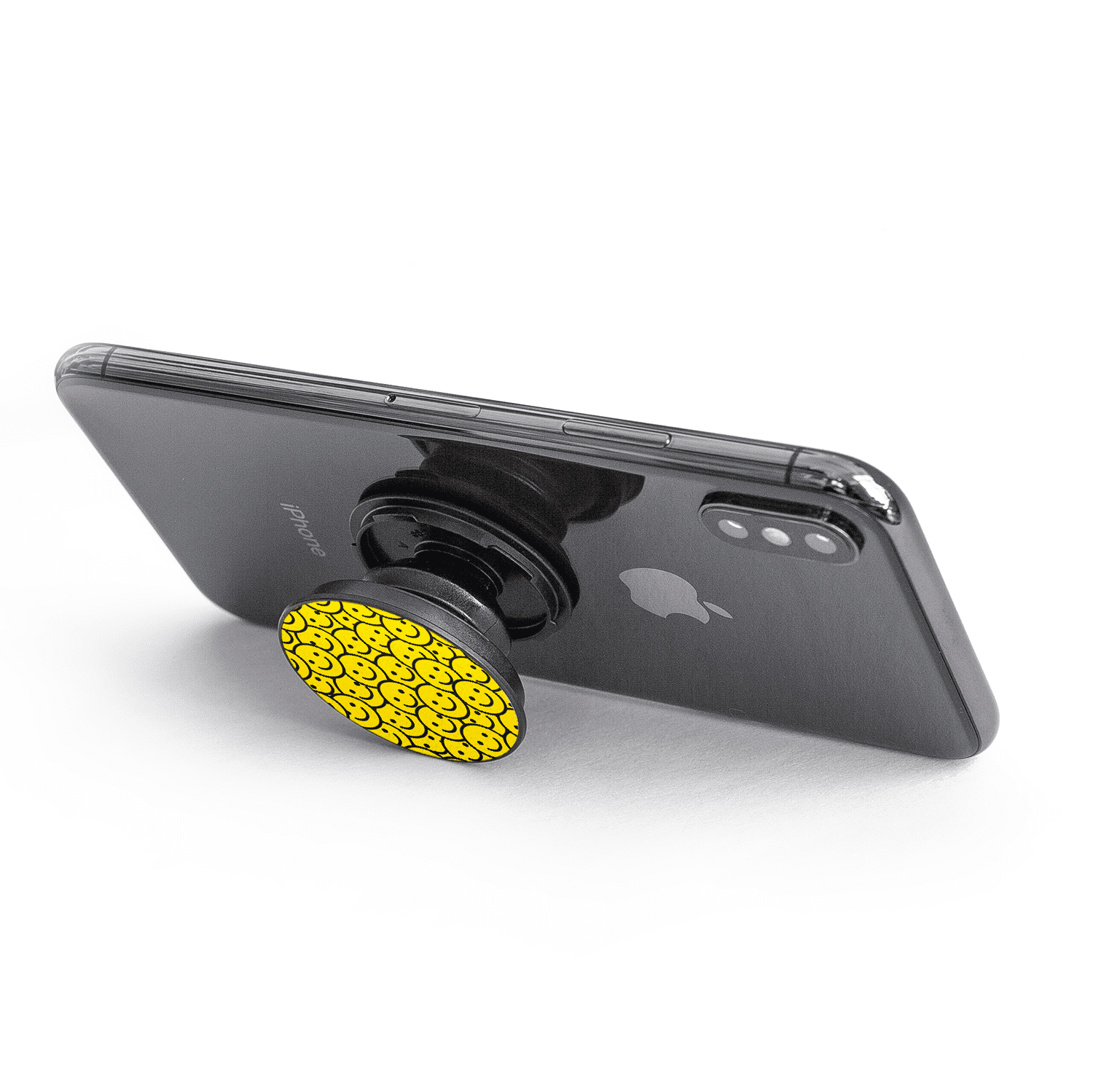 Spinpop Phone Grip - Smiley Cluster Yellow and Black