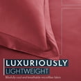 thumbnail image 2 of Hotel Luxury 3pc Duvet Cover Set 1500 Series Egyptian Quality Double Brushed Microfiber Bedding, Queen, Burgundy, 2 of 9