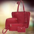 thumbnail image 5 of Bolso de mujer, bolso de un solo hombro, bolso de mano de moda, conjunto de cuatro piezas con estampado de lichi, 5 of 5