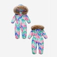 thumbnail image 5 of Ruyang Baby Boys Camouflage Snowsuit Toddler Girls Winter Warm Heart Graphic Jumpsuit Faux 𝐅𝐮𝐫 Hooded Zipper 𝐎nesie, 5 of 8