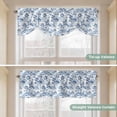 thumbnail image 5 of Blue Garden Forest Tie Up Valance Curtains for Windows, Kitchen Curtains Window Treatments, Modern Art Vintage Nature Rock Short Window Shades Valances for Bedroom Bathroom Cafe 54"x18", 5 of 8