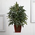thumbnail image 3 of Nearly Natural Bracken Artificial Fern In Wooden Planter, 3 of 4