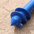 thumbnail image 4 of BESTOMZ Beach Umbrella Anchor Sand Auger Stand Universal Sand Grabber Spike Auger Holder (Blue), 4 of 5