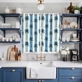 thumbnail image 2 of Curtains 84 Inches Long 2 Panels, Palm Tree Striped Grommets Window Treatment Curtain, Summer Tropical Plant Blue Green Lines Thermal Curtains Drapes for Living Room/Bathroom, 2 of 9