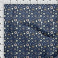 thumbnail image 4 of oneOone Polyester Spandex Blue Fabric Asian Suzani Sewing Craft Projects Fabric Prints By Yard 56 Inch Wide, 4 of 5