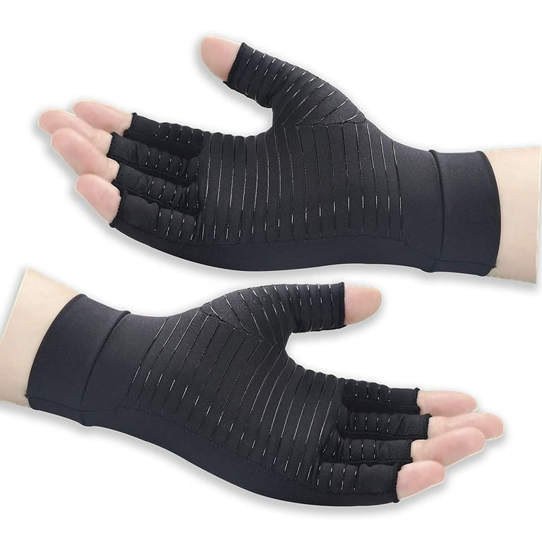 Fingerless Copper Arthritis Gloves with High Copper Content