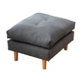 thumbnail image 3 of Reposapiés Con Patas De Madera, Sofá Acolchado, Reposapiés Para Sala De Estar, Sofá, Entrada, Gris Oscuro, 3 of 8