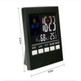 thumbnail image 2 of TFixol Digital Display Thermometer Humidity Clock Colorful Indoor Outdoor Temperature Monitor Alarm LCD Alarm Calendar Weather with Snooze Function, 2 of 7
