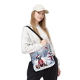 thumbnail image 2 of Hello Winter Pitbull Football Snowman Welcome Snowy Morning All Over Print 3D Canvas Tote Bag Terrier Dog Lover Reusable Handbag - 01012, 2 of 5