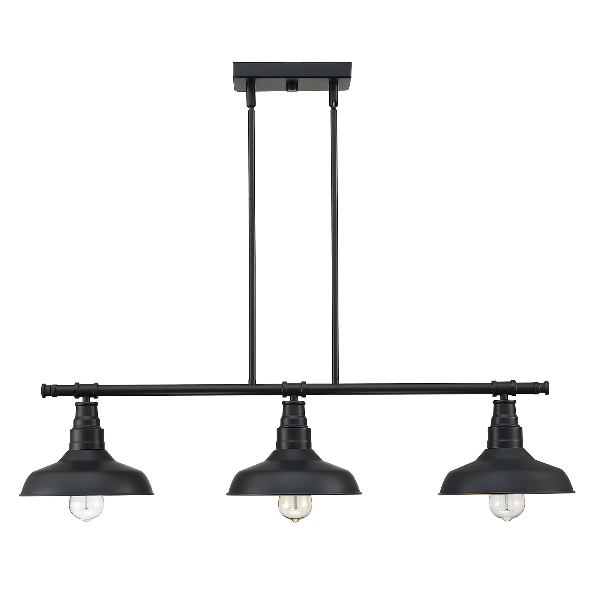 ELYONA Industrial Pendant Light for Kitchen Island, 8” Mini Rubber Wood  Hanging Lamp Matte Black Metal Shade Modern Pendant Light Fixtures for  Farmhouse, Dining… in 2023