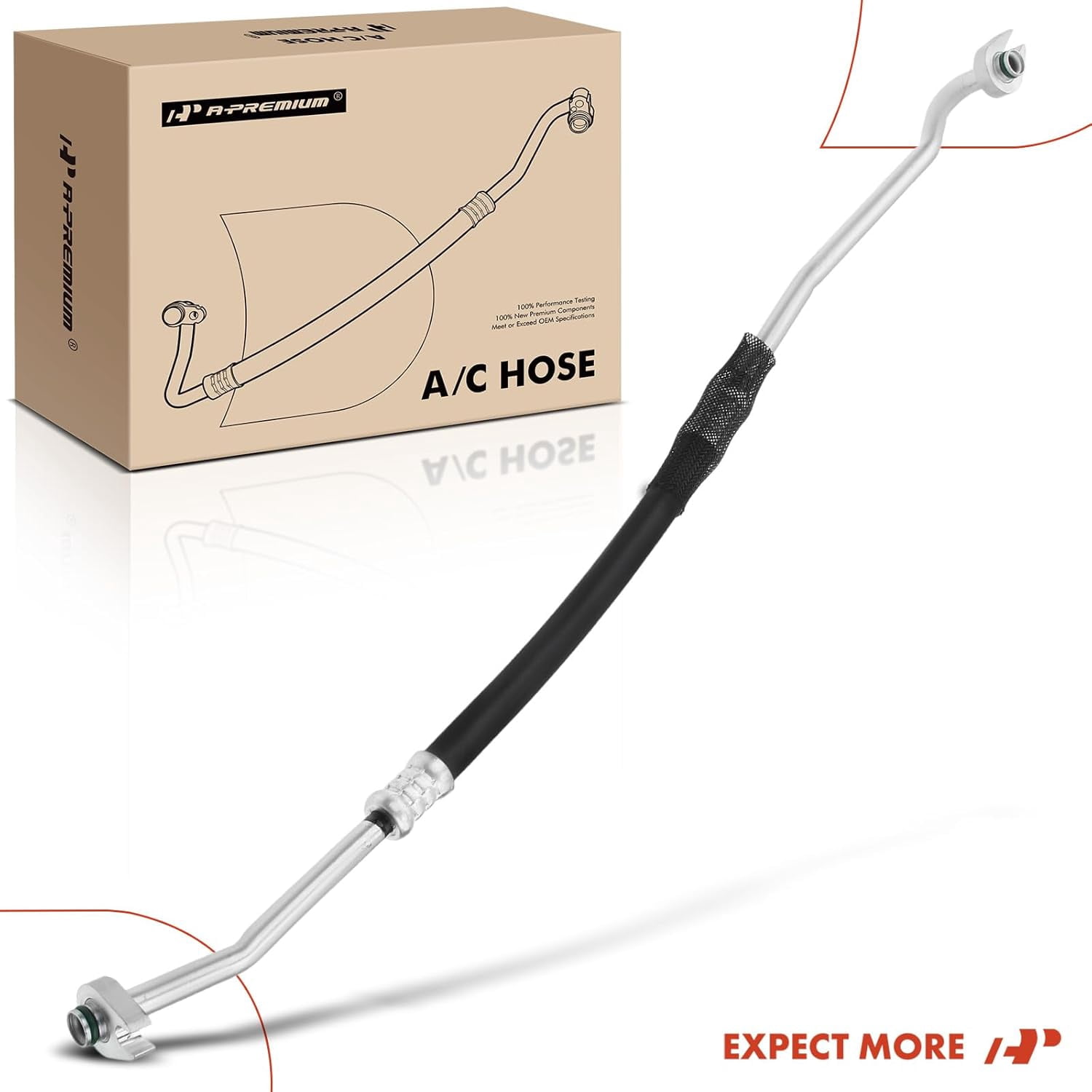 A-Premium A/C Liquid Line Hose with Orifice Tube Compatible with Chrysler PT Cruiser 2001-2004 L4 2.4L Condenser to Evaporator