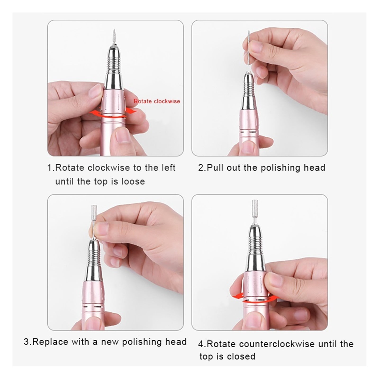 Professional Manicure Manchine Set 30000 RPM Electric Nail Drill Bits Mill Cutter Nail File Sander Gel Polish Pedicure Tool Kits