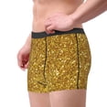 thumbnail image 2 of Balery Gold Glitter Calzoncillos bóxer para hombre, ropa interior de algodón suave y transpirable con cinturilla de nailon-Small, 2 of 5