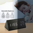 thumbnail image 4 of Despertador OCT17 de madera inteligente LED digital con temperatura y humedad, 4 of 7