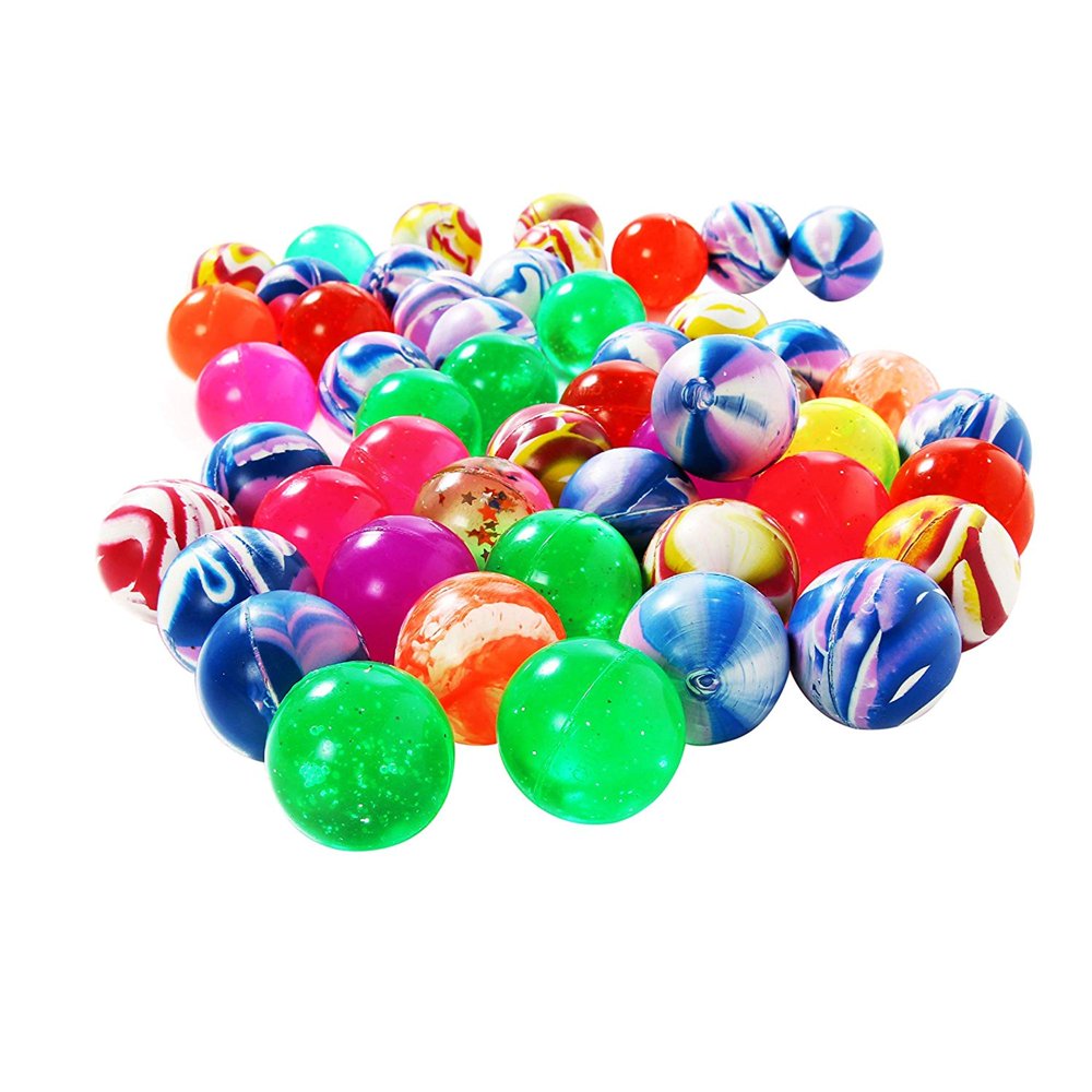 Bouncy Balls Party Favors 50Count Super Bouncy Balls Bulk, Colorful High Bouncing Balls Party