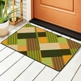 thumbnail image 2 of YFYANG 36"x24" Non-Slip Flannel Carpet Doormat, Living Room Bedroom Office Decorative Area Rugs, Indoor Vintage Abstract Stripe Graffiti Floor Mats, 2 of 7