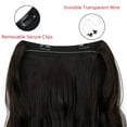 thumbnail image 3 of Halo Hair Extensions Curly Wavy Invisible Wire Extension Adjustable Fish Line Clip in Hairpiece 18 Inch for Women Heat-resistant Synthetic Fiber, 3 of 7