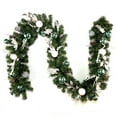 thumbnail image 1 of dodocool 9 FT Long Christmas Garland Flexible PVC Hanging Pendant Artificial Christmas Garlands with Bowknot for Stairs Railing Fireplace Front Porch Door Tree Holiday Party Supplies, 1 of 5