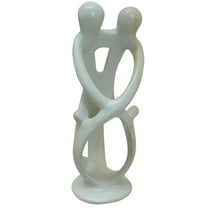 Stoneage Arts Family Love Parent with Child Bonding Sculpture, Ujamaa - Hand Carved in Kenya (Natural, 8 Inch / Family of 4)