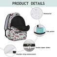 thumbnail image 4 of Fireman and Ladder Blue Pattern Backpack for School, Cute School Bag with Adjustable Shoulder Straps and Padded Back, 15.3"x11"x7.1", 4 of 5