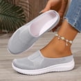 thumbnail image 5 of Women’s Breathable Knit Slip-On Walking Shoes, Breathable Lightweight Non Slip, Non Slip Work Sneakers Workout Outdoor Casual Shoes, 5 of 7