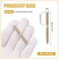 thumbnail image 2 of Uxcell 20 Pcs Tornillos de extremo doble, M5 x 50 mm pernos colgantes de acero al carbono, tornillos de madera autoperforantes para muebles de unión de madera, color zinc, 2 of 6