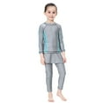 thumbnail image 1 of Ticikt Girls' 2 Piece Swimsuit Set Long Sleeve Long Pants Rashguard Set Sun Protection Swimdress 2026 Fashion,Color:Grey,8-9 Years, 1 of 8