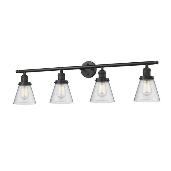 215-OB-G64-LED-Innovations Lighting-Small Cone-14W 4 LED Bath Vanity in Industrial Style-42.25 Inches Wide by 9.75 Inches High Oil Rubbed Bronze