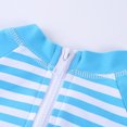 thumbnail image 5 of ATOGUTA Boys One Piece Swimsuit Zipper Rash Guard Kids Short Sleeve Bathing Suits Sun Protection Swimwear Blue, Size 2T-8, 5 of 5
