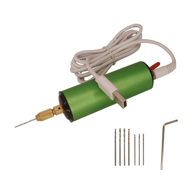 Mini taladro eléctrico ajustable de 0,8-1,2 mm con 8 brocas de 0,8 mm
