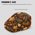 thumbnail image 4 of FUIALDOLG Soft Forward Cap, Fall Leaves Mix Pattern Polyester Light Adjustable Newsboy Forward Hat for Travel Outdoor Driving, 4 of 4