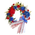 thumbnail image 2 of Huge Memorial Day Savings! Boovnll Patriotic Wreath, 14" Handcrafted Red White Blue Twig Memorial Day Wreath, 4th of July Wreath for Indoor, Front Door, Fireplace, Wall Decor, 4th of July Decorations, 2 of 7