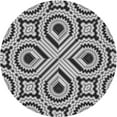 thumbnail image 1 of Ahgly Company Tapis Rond Lavable en Machine Intérieur Transitionnel Gris Argenté, 4 Pieds Rond, 1 of 7