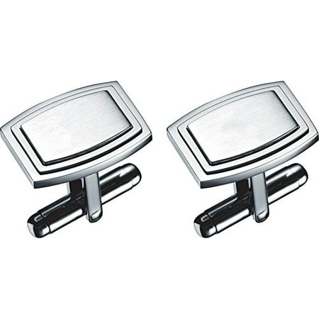 Visol Capri Stainless Steel Engravable Cufflinks