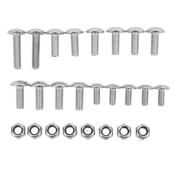 ANGGREK ATV Fastener,ATV Mudflap Screw,25 Pieces ATV Mudguard Screw Nut Mount Kit Nickel Plated Finish Replacement For Banshee Mudflap