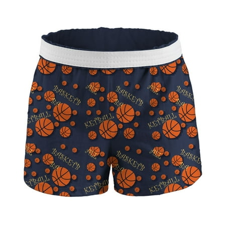 soffe women's jr printed short cctn, basketball, x-small