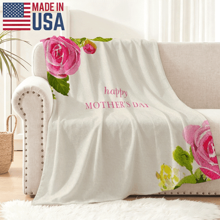 Customized Picture Blanket Premium Flannel Throw for Gifts Happy Mother s Day Floral Fleece Blanket Size:30in*40in for baby Customized Picture Blanket Premium Flannel Throw for Gifts Happy Mother s Day Floral Fleece Blanket Size:30in*40in for baby