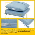 thumbnail image 5 of Blue Premium Outdoor Cushions 24×24 Inch - Water-Resistant, Fade-Resistant, Removable Cover, Perfect for Standard Outdoor Dining Chairs, 5 of 6