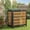 3 Sections - Black+Gold, variant on 3-Panel Solid Wood Privacy Fence Screen, 32"W x 38"H Outdoor Partition with Ventilated Slats, Multi-Shape Arrangement for Air Conditioner, Trash Can & Garden